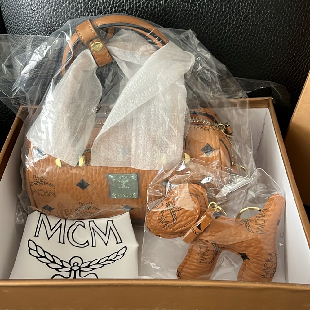 MCM mini BOSTON BAG IN VISETOS - Picture 2 of 7
